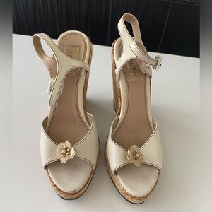 VALENTINO ANKLE STRAP WEDGE SANDALS  UE 37 US 7